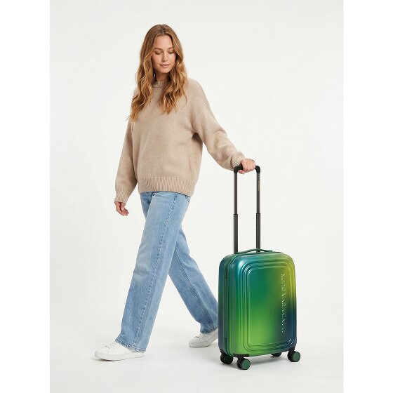 Mandarina Duck Logoduck + 4 wielen Cabinewagen 55 cm met uitbreidingsplooi