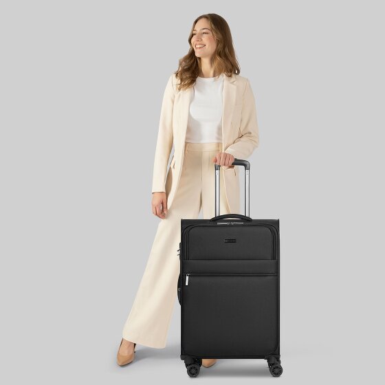 bugatti Valencia Soft 4 wielen Trolley M 65 cm met uitbreidingsplooi