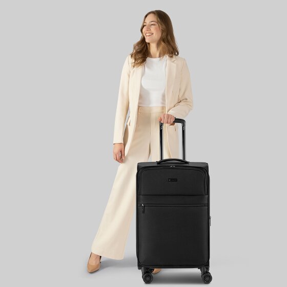 bugatti Valencia Soft 4 wielen Trolley M 65 cm met uitbreidingsplooi
