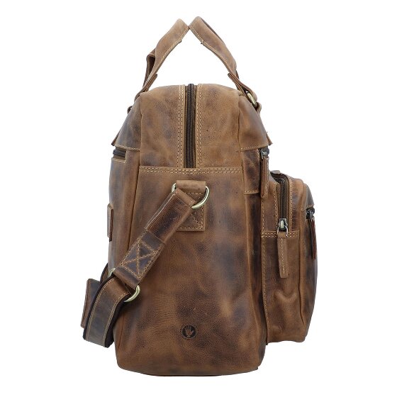 Greenburry Vintage Koffer Leer 43 cm Laptop compartiment