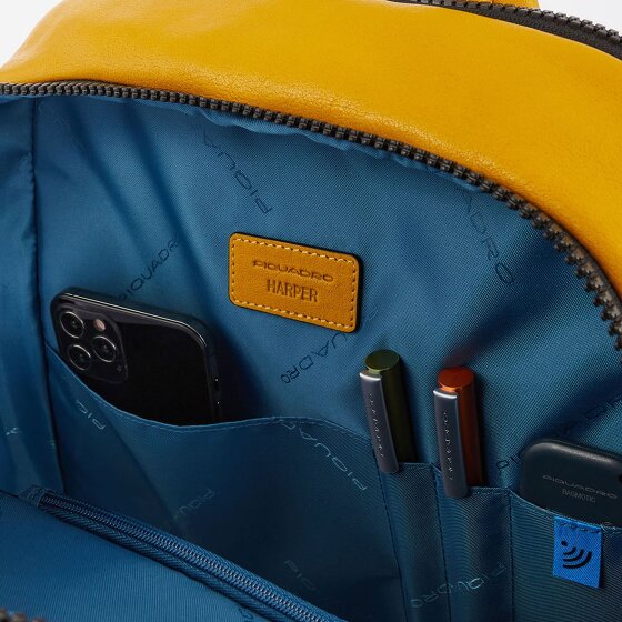 Piquadro Harper Rugzak RFID Leer 40 cm Laptopcompartiment