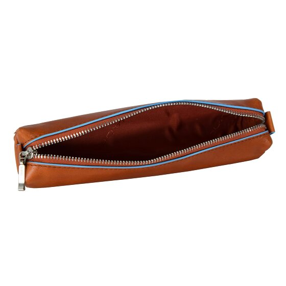 Piquadro Blauw Vierkant Etui Leer 18 cm