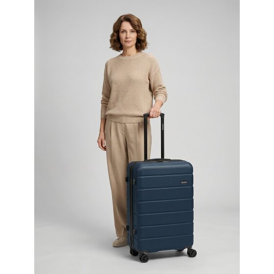Saxoline Miami 4 wielen Trolley M 65 cm met uitbreidingsplooi