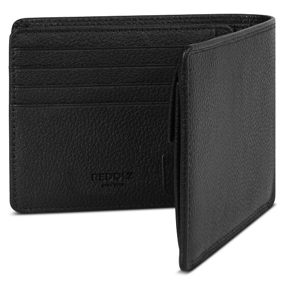 Redolz Leather Essentials QF portemonnee RFID leer 12 cm uitklapbaar met ritsvak