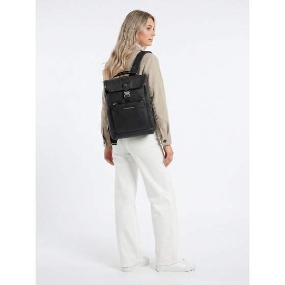 Piquadro Tebe Dagrugzak RFID-bescherming Leder 44 cm Laptopvak