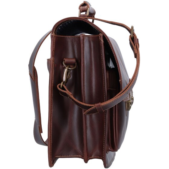 Buckle & Seam Nevada aktetas leer 42 cm laptop compartiment