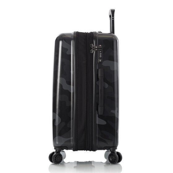 Heys Black Camo 4 wielen Trolley M 66 cm met uitbreidingsplooi