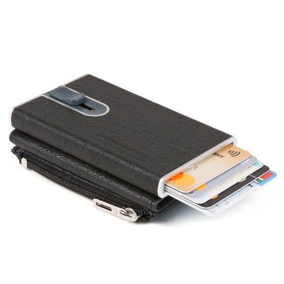Piquadro Zwart Vierkant Creditcardetui Leer 6 cm