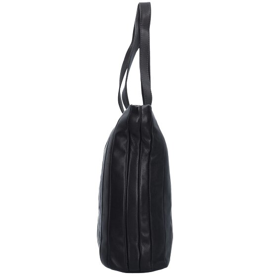 Greenland Nature Zwarte Nappa Shopper Tas Leer 37 cm
