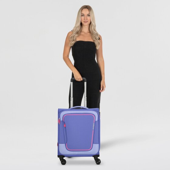 American Tourister Pulsonic 4 wielen Cabinewagen 55 cm met uitbreidingsplooi