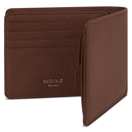 Redolz Leather Essentials QF portemonnee RFID leer 12 cm uitklapbaar met ritsvak