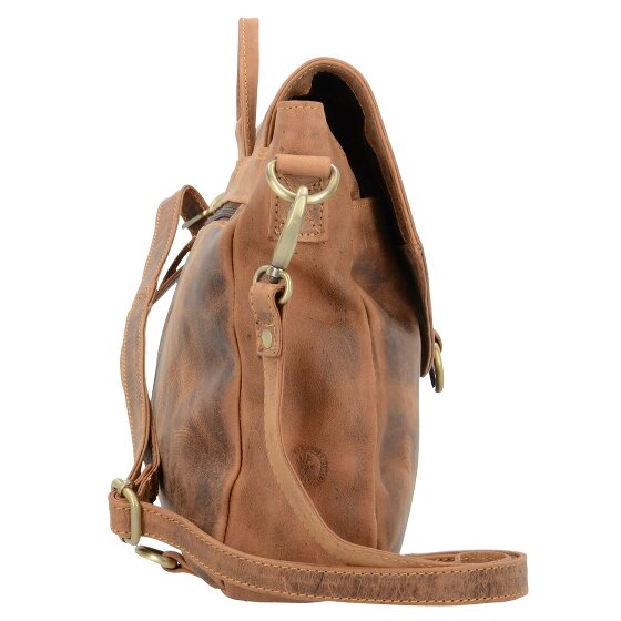 Greenburry Vintage aktetas schoudertas rugzak leer 35 cm