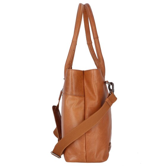 Plevier Rock Amber Schoudertas Leer 43 cm Laptop compartiment