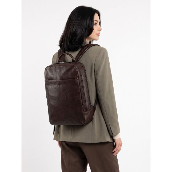Jost Glasgow Dagrugzak RFID-bescherming Leder 44 cm Laptopvak