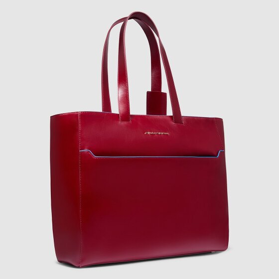 Piquadro Blue Square Shopper Tas Leer 40 cm