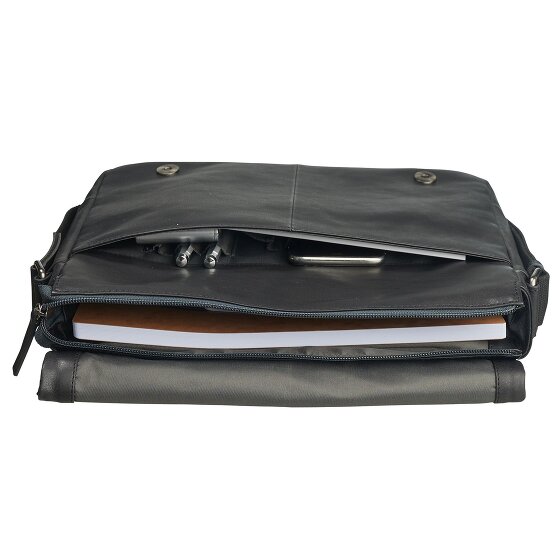 Leonhard Heyden Hamburg Messenger Leder 32 cm Laptopcompartiment