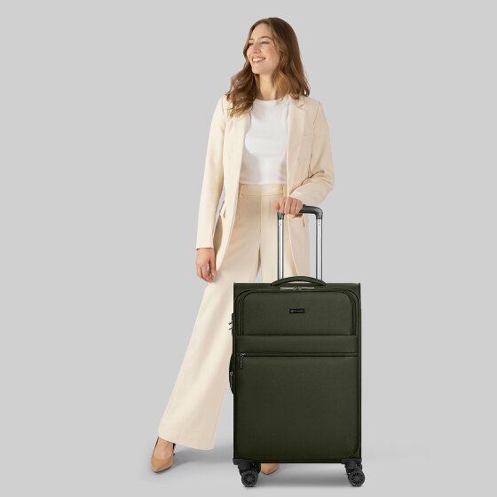 bugatti Valencia Soft 4 wielen Trolley M 65 cm met uitbreidingsplooi