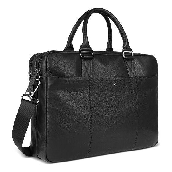 bugatti Black Magic Koffer Leer 40 cm Laptop compartiment