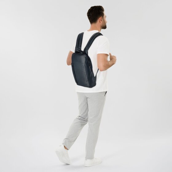 Piquadro P15S Dagrugzak Leer 40 cm Laptop compartiment