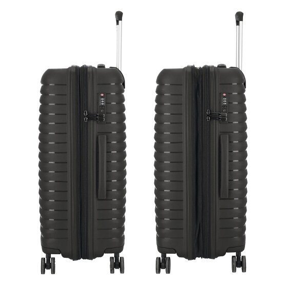d&n Travel Line 4500 4 wielen Kofferset 3-delig met uitbreidingsplooi