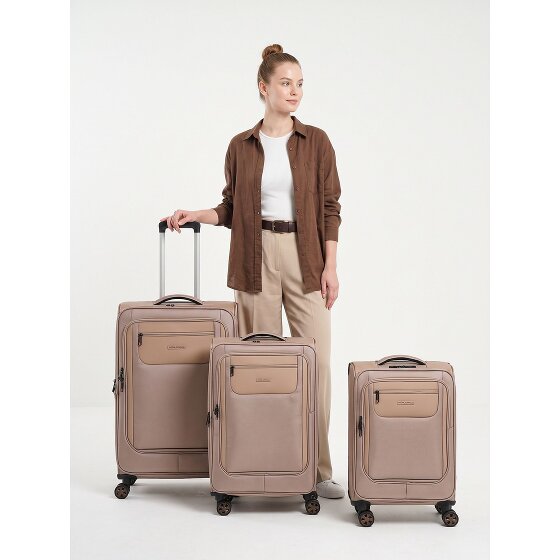 Worldpack Oxford 4 wielen Kofferset 3-delig met uitbreidingsplooi