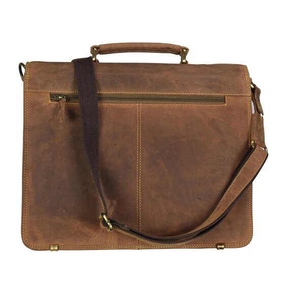 Greenburry Vintage aktetas Leer 40 cm Laptopcompartiment