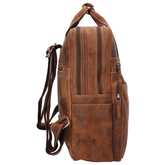 Greenburry Vintage rugzak leer 38 cm Laptop compartiment