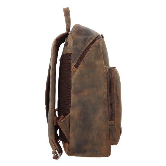 Plevier Hertz Dagrugzak Leer 45 cm Laptop compartiment
