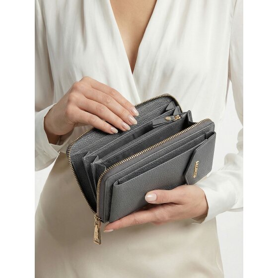 Lazarotti Bologna leren portemonnee met rits rondom en Smartphonehoesje, leer, 19 cm