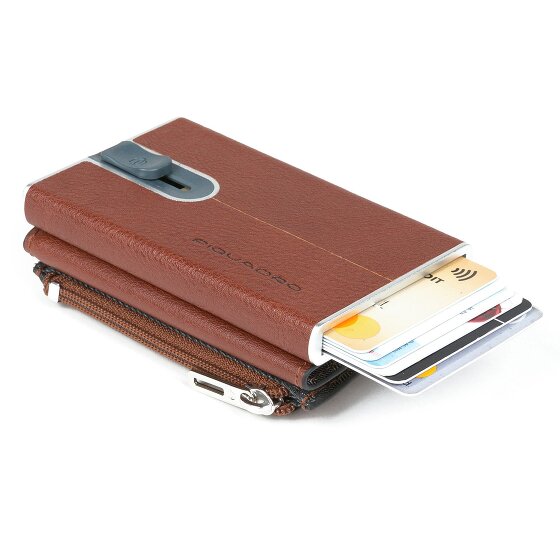Piquadro Zwart Vierkant Creditcardetui Leer 6 cm