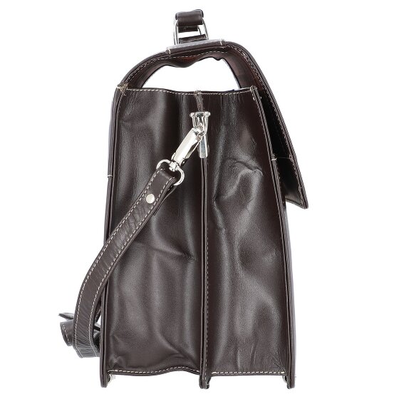 Alassio Monaco aktetas leer 38 cm laptop compartiment