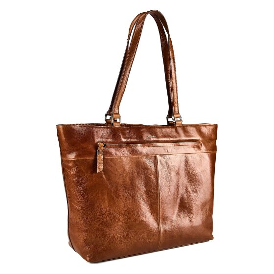 Burkely Fine Florence Shopper Tas Leer 37 cm Laptop compartiment