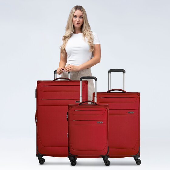 Worldpack Chicago 4 wielen Kofferset 3-delig met uitbreidingsplooi