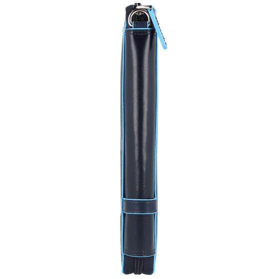 Piquadro Blauw vierkant reisetui leer 14 cm