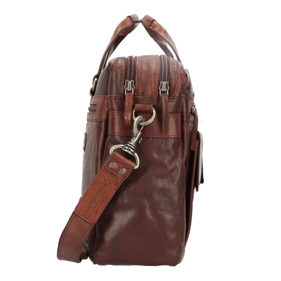 Spikes & Sparrow Aktetas leer 41 cm laptop compartiment