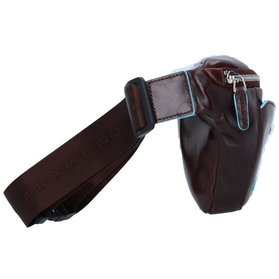 Piquadro Blauw vierkant heuptasje leer 29 cm
