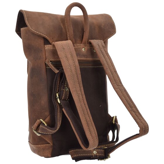 Greenburry Vintage rugzak leer 42 cm Laptop compartiment