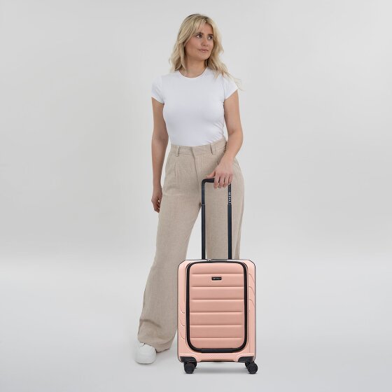 Redolz Essentials 17 4-wiel cabine trolley 55 cm soft-pocket laptop compartiment