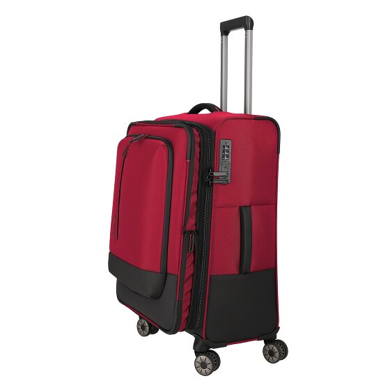 Travelite Crosslite 5.0 4 wielen Trolley M 66 cm met uitbreidingsplooi