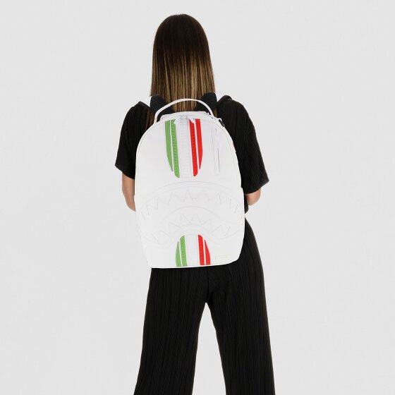 Sprayground Italy Racing Stripes White Dagrugzak 46 cm Laptop compartiment