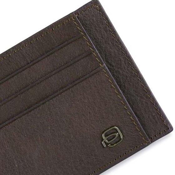 Piquadro Black Square Kredietkaart etui Leer 11 cm