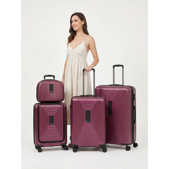 Redolz Essentials14 4-wiel kofferset Beautycase 4st met uitklapbaar laptopvak