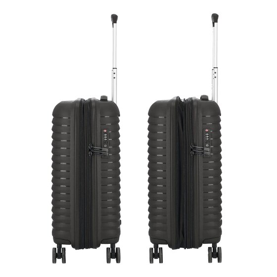 d&n Travel Line 4500 4 wielen Cabinewagen S 55 cm met uitbreidingsplooi