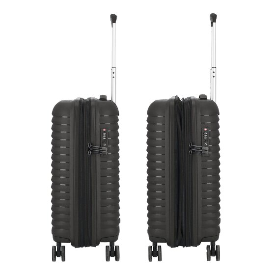 d&n Travel Line 4500 4 wielen Cabinewagen S 55 cm met uitbreidingsplooi