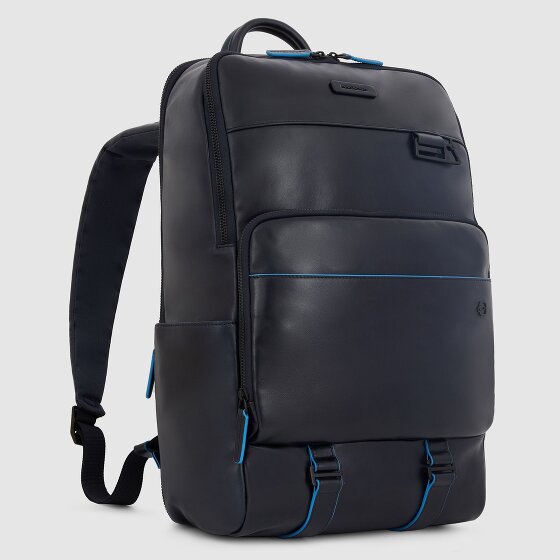 Piquadro Blue Square Revamp Zakelijke rugzak RFID-bescherming Leder 43 cm Laptopvak
