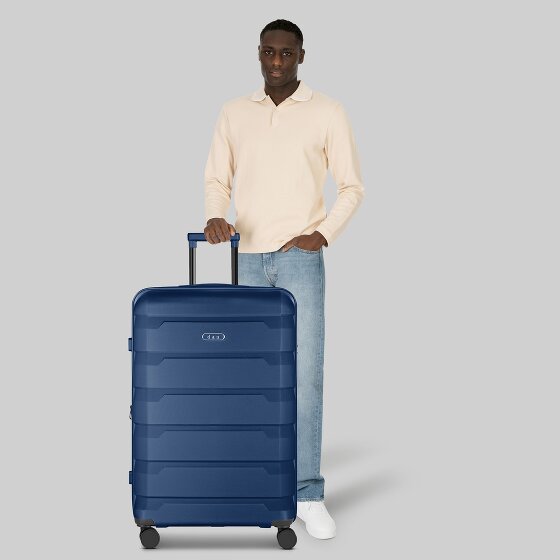 d&n South Dakota 4 wielen Trolley L 76 cm met uitbreidingsplooi