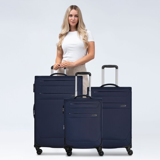 Worldpack Chicago 4 wielen Kofferset 3-delig met uitbreidingsplooi