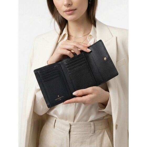 Lazarotti Bologna leer XL portemonnee met ritsvak leer 14 cm