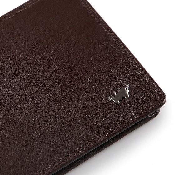 Braun Büffel Golf 3.0 Portemonnee RFID-bescherming Leer 12 cm