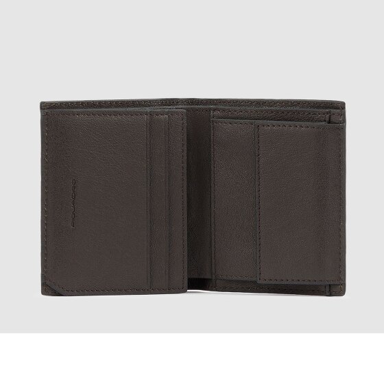 Piquadro Black Square Portemonnee RFID-bescherming Leer 8.5 cm